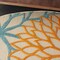 Homeroots 8 ft. Round Orange Floral Outdoor Area Rug 384646 - alternate 2